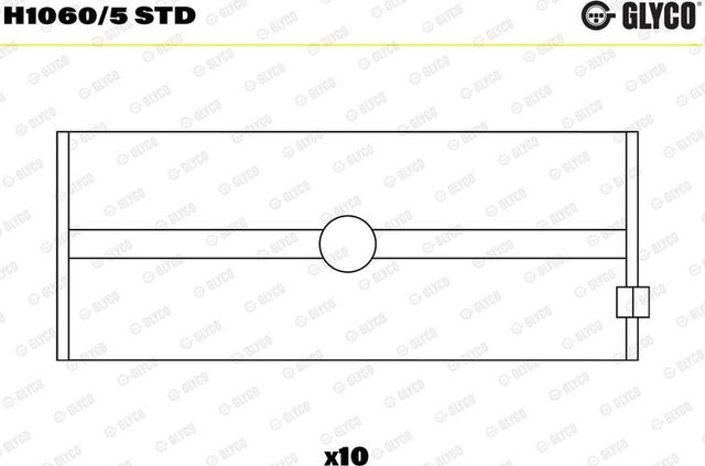 Вкладыши коренные Glyco для Scania 3 1988-1996. Артикул H1060/5 STD