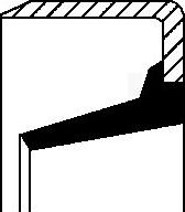 Сальник ступицы Corteco (NBR (бутадиен-нитрильный каучук)). Артикул 19036928B