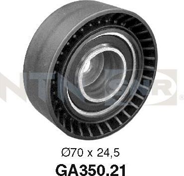 Натяжной ролик (натяжитель) приводного поликлинового ремня NTN / SNR. Артикул GA350.21