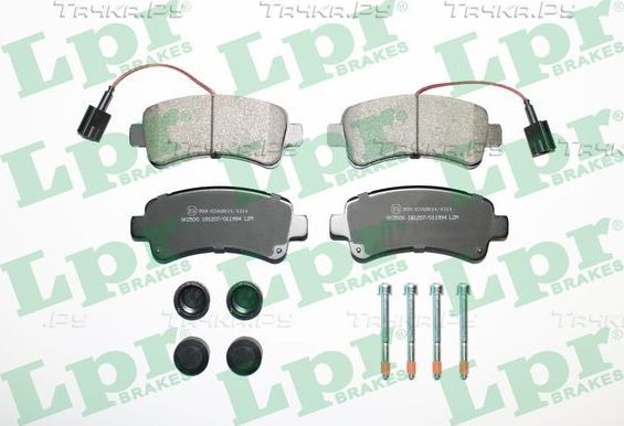 Тормозные колодки LPR задние для Peugeot Boxer III 2006-2026. Артикул 05P1994
