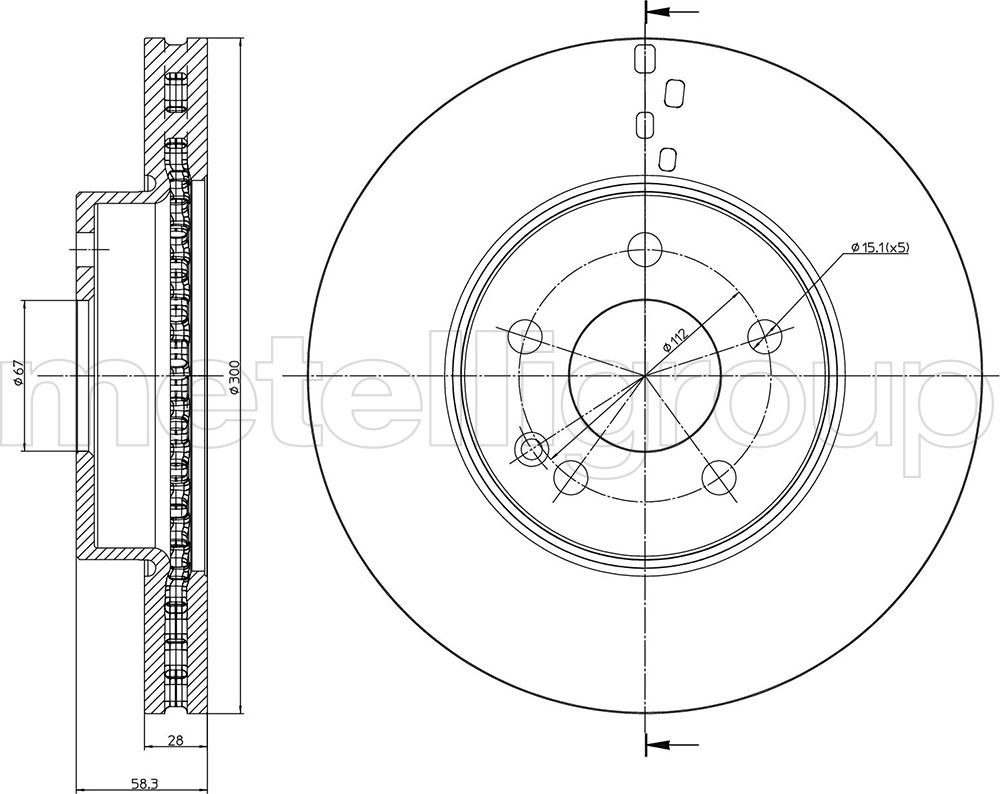 Тормозной диск Metelli. Артикул 23-0723