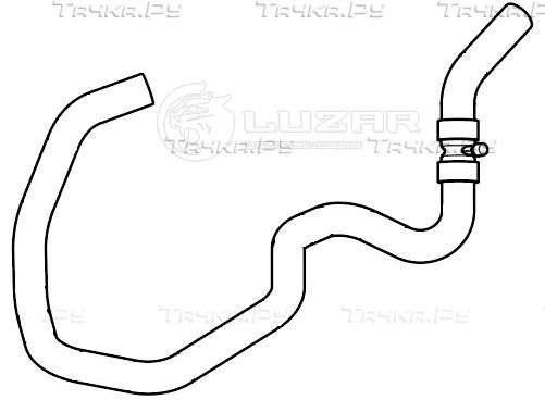 Патрубок отоп. Лада LARGUS (12-)/RENAULT DUSTER (10-) 1.6I отвод. (EPDM,1шт.) Luzar (EPDM (Этилен-пропиленовый каучук)). Артикул LPKh 0925