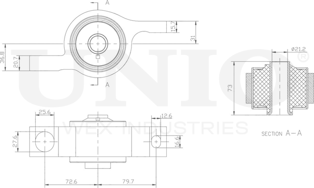 Сайлентблок рычага подвески (Unio). Артикул RMP-20111