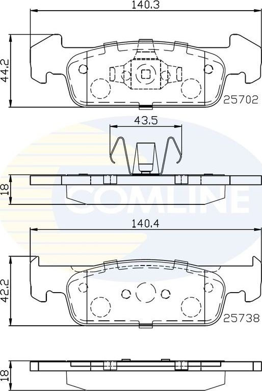 Тормозные колодки Comline Comline передние для Renault Sandero II 2013-2021. Артикул CBP02223