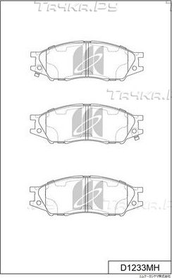 Тормозные колодки MK Kashiyama передние для Mazda 323 VI (BJ) 1998-2004. Артикул D1233MH