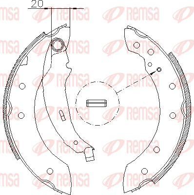 Тормозные колодки Remsa задние для Lifan Breez (520) 2006-2015. Артикул 4199.01