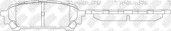 Тормозные колодки NiBK задние для Subaru Impreza II 2000-2009. Артикул PN7801