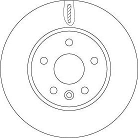 Тормозной диск TRW передний для Opel Astra K 2015-2026. Артикул DF6819