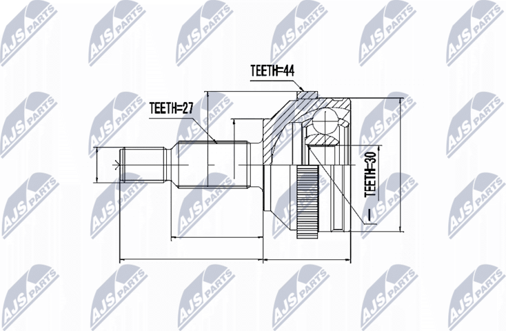 Шрус внутренний (граната) NTY. Артикул NPZ-FR-009