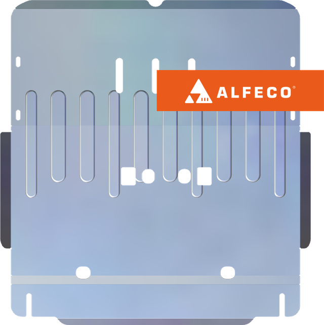 Защита алюминиевая Alfeco (4 мм) для картера и КПП Foton Toano 2023-2026. Артикул ALF.68.06 AL4