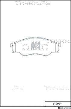 Тормозные колодки MK Kashiyama. Артикул D2275