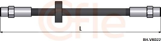 Тормозной шланг Cofle задний для Audi 90 II (B3) 1989-1991. Артикул 92.BH.VK022
