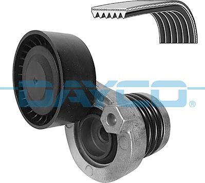 Приводной ремень поликлиновой с роликами (комплект) Dayco для Renault Clio IV 2012-2019. Артикул KPV386