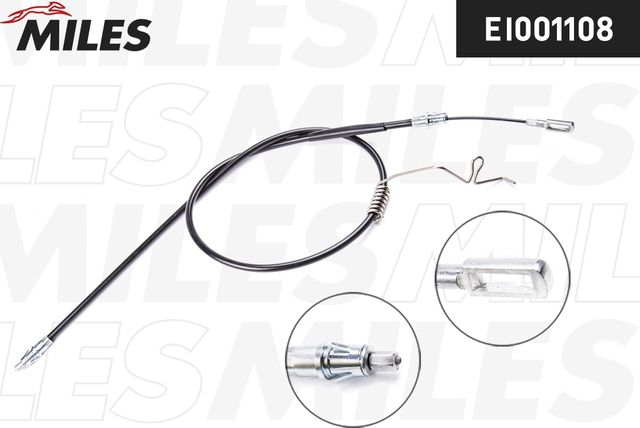 Трос ручника (тросик ручного тормоза) Miles задний левый для Ford Transit VII 2006-2014. Артикул EI001108