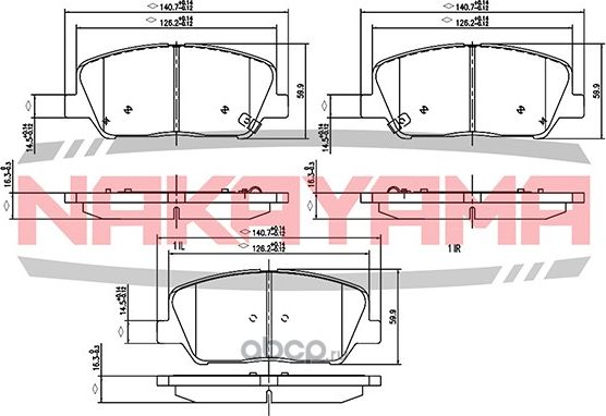 Колодки тормозные дисковые, передние комплект (Nakayama). Артикул HP8619NY