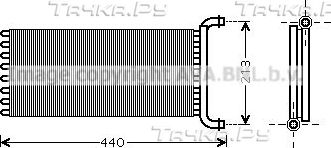 Радиатор отопителя (печки) AVA для Volkswagen Crafter I 2006-2016. Артикул MSA6399