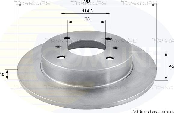 Тормозной диск Comline COATED. Артикул ADC0217