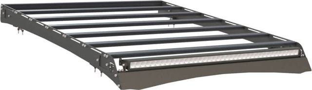 Экспедиционный багажник STC для Toyota Hilux VIII 2015-2026 с балкой дальнего и рабочим светом. Артикул STC-TH15-TR-L1L3