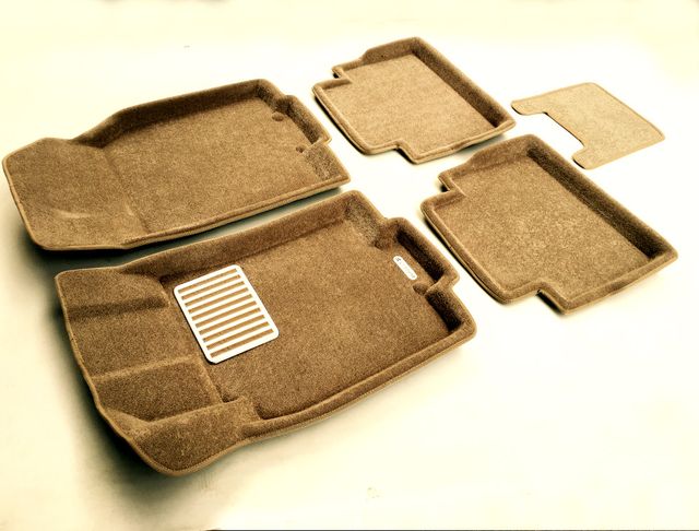 Коврики текстильные Euromat 3D Lux для салона Nissan X-Trail T32 2015-2026 Бежевые. Артикул EM3D-003724T