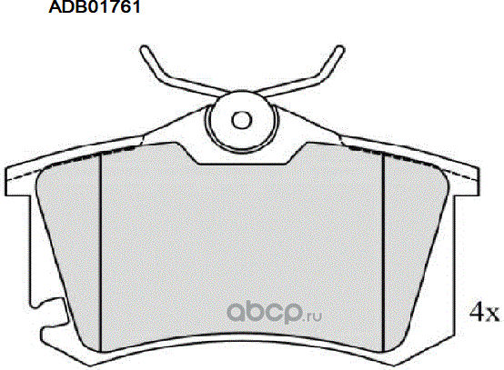 Колодки тормозные дисковые (Allied Nippon). Артикул ADB01761