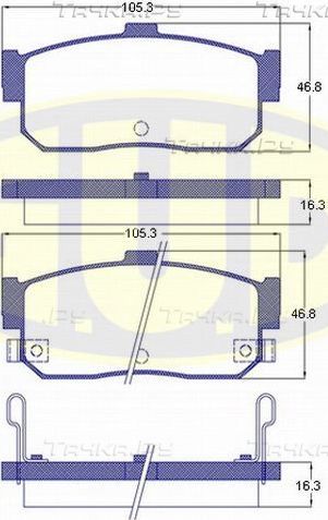 Тормозные колодки G.U.D.. Артикул GBP036622