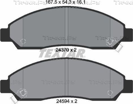 Тормозные колодки Textar передние для Isuzu Elf (N-Series) V (NKR8_, NKQ8_) 2003-2007. Артикул 2437001