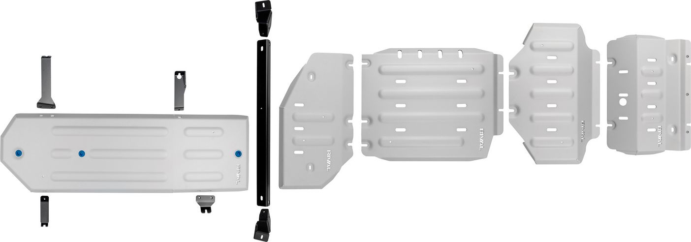 Защита алюминиевая Rival для картера, КПП, РК и топливного бака Tank 300 АКПП 4WD 2023-2026. Артикул K333.4801.1.6