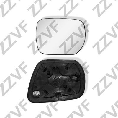 Зеркальное стекло бокового зеркала ZZVF. Артикул ZVSU2106R