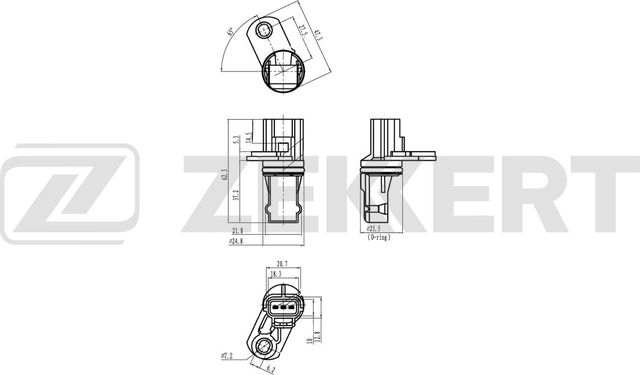 Датчик скорости Zekkert для Ford Transit Connect I 2002-2013. Артикул SE-8517