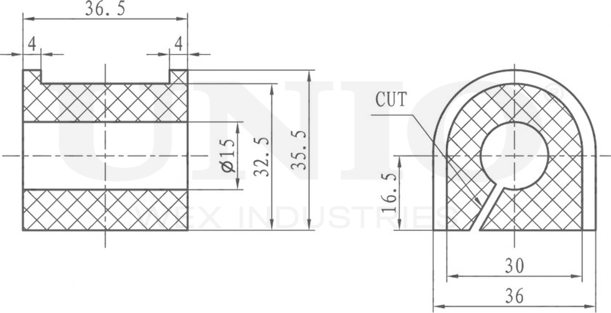 Втулка стабилизатора (Unio). Артикул RMP-10143