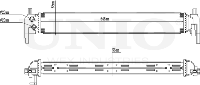 Радиатор двигателя (Unio). Артикул RAD-10046