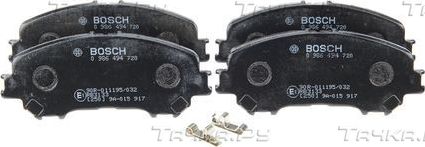 Тормозные колодки Bosch (Low-Metallic) передние для Renault Koleos II 2016-2026. Артикул 0 986 494 720