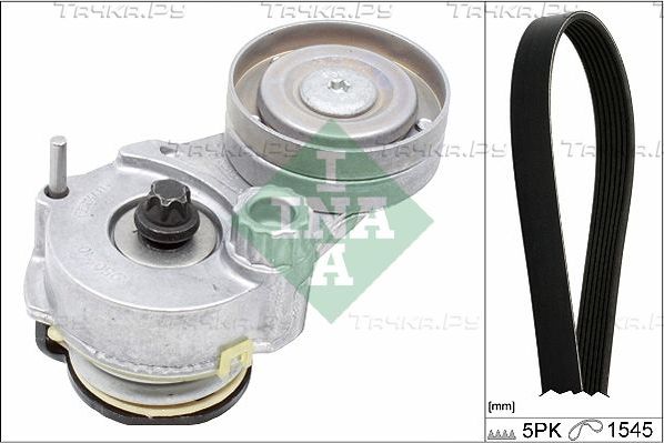 Приводной ремень поликлиновой с роликами (комплект) Ina для Opel Zafira B 2005-2019. Артикул 529 0329 10