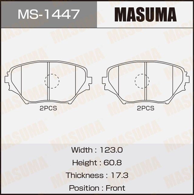 Тормозные колодки Masuma. Артикул MS-1447