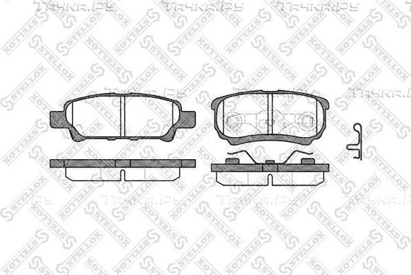Тормозные колодки Stellox задние для Jeep Compass I 2006-2016. Артикул 1062 002-SX