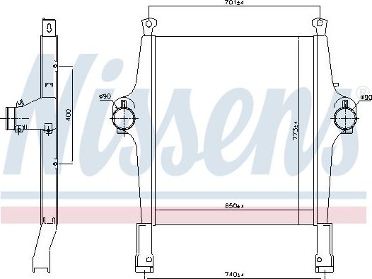 Интеркулер Nissens. Артикул 97046