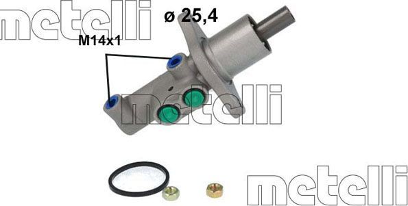 Тормозной цилиндр главный Metelli (алюминий) для Ford Kuga I 2008-2012. Артикул 05-1243