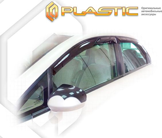 Дефлекторы СА Пластик для окон (Classic полупрозрачный) Honda Fit Aria 2005-2009. Артикул 2010030307312