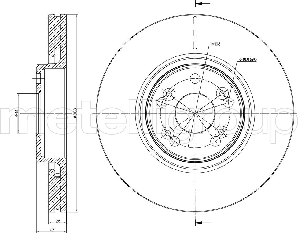 Тормозной диск Metelli. Артикул 23-0673C