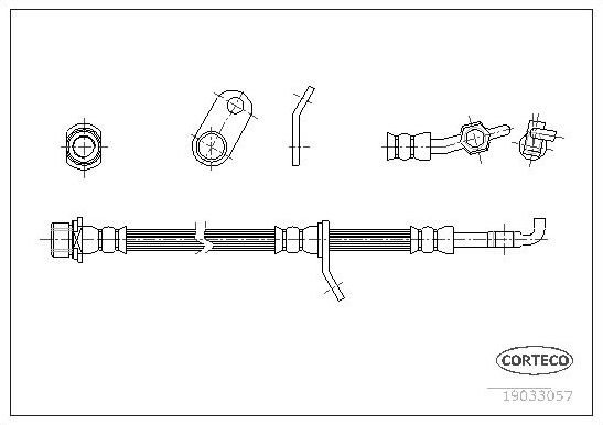 Тормозной шланг Corteco. Артикул 19033057