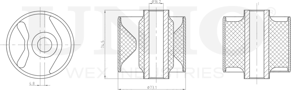 Сайлентблок рычага подвески (Unio). Артикул RMP-20325