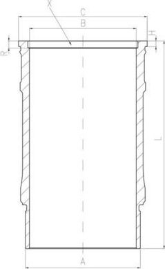 Гильза цилиндра Mahle для Mercedes-Benz Actros MP4 2011-2019. Артикул 001 LW 00143 000