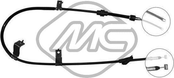 Трос ручника (тросик ручного тормоза) Metalcaucho. Артикул 81947