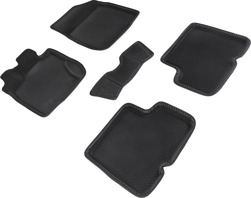 Коврики Seintex 3D EVA Соты для салона Renault Duster I АКПП 2010-2015 ЧЕРНЫЕ. Артикул 95246