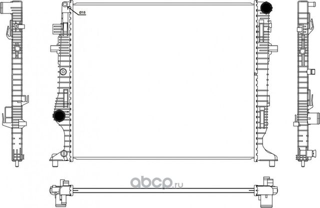 Радиатор сист. охл. Sakura 3841-2001. Артикул 38412001