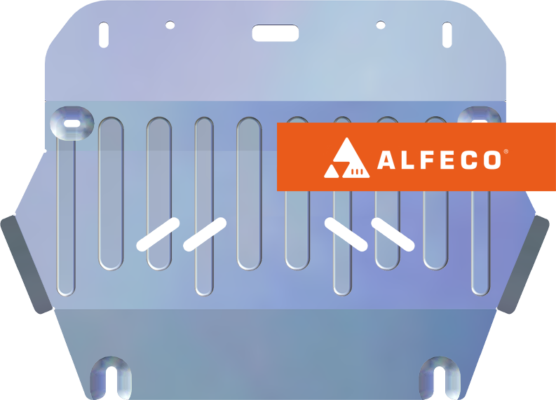 Защита алюминиевая Alfeco (4 мм) для радиатора Isuzu D-Max III 2021-2026. Артикул ALF.60.05AL4