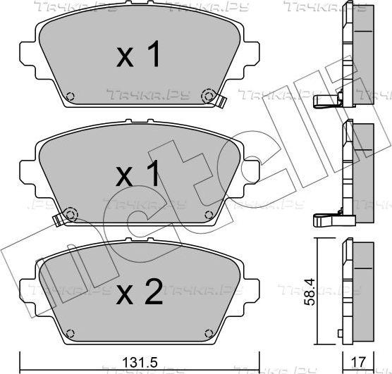 Тормозные колодки Metelli передние для MG ZR 2001-2005. Артикул 22-0464-1