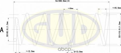 Пружина подвески G.U.D.. Артикул GCS266711