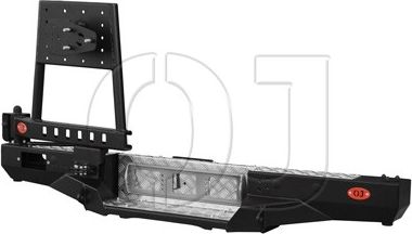 Бампер силовой OJ задний с универсальной левой калиткой и возможностью установки лебёдки для УАЗ Буханка 3741, 3909, 2206, 3962 (с возможностью установки лебёдки) 1990-2026. Артикул 03.101.23