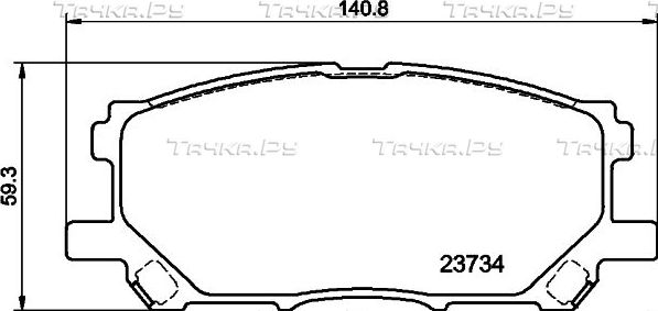 Тормозные колодки Hella NAO передние для Lexus RX II 2003-2008. Артикул 8DB 355 027-901